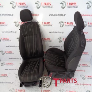 Καθίσματα/Σαλόνι Opel-Corsa-(2008-2013) D  Μαύρο Ασημί